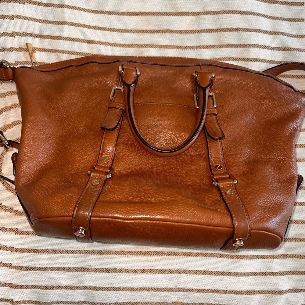 Michael Kors Tan Leather Shoulder Bag - Picture 2 of 6